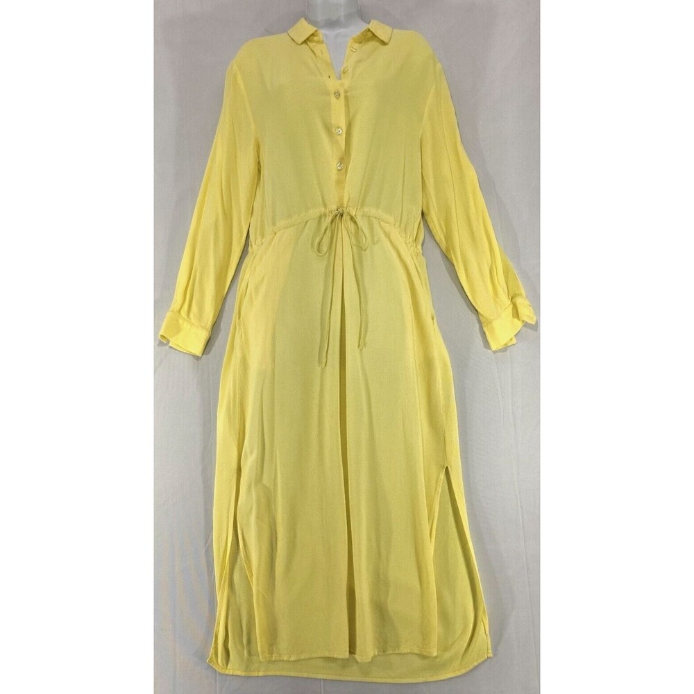 Sita Murt Midi Dress Linen Blend Knit Spain Resort Minimalist Women's 40 | US M